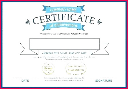 blue ribbon award certificate template t card with and a blank lifetime warranty guarantee