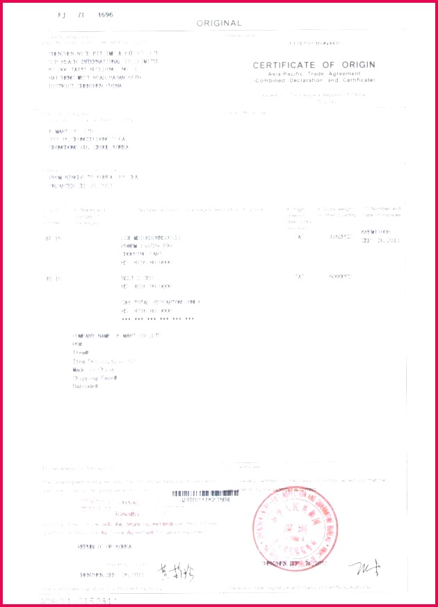 certificate of origin template invoice word free sample for blank form canada certification templ