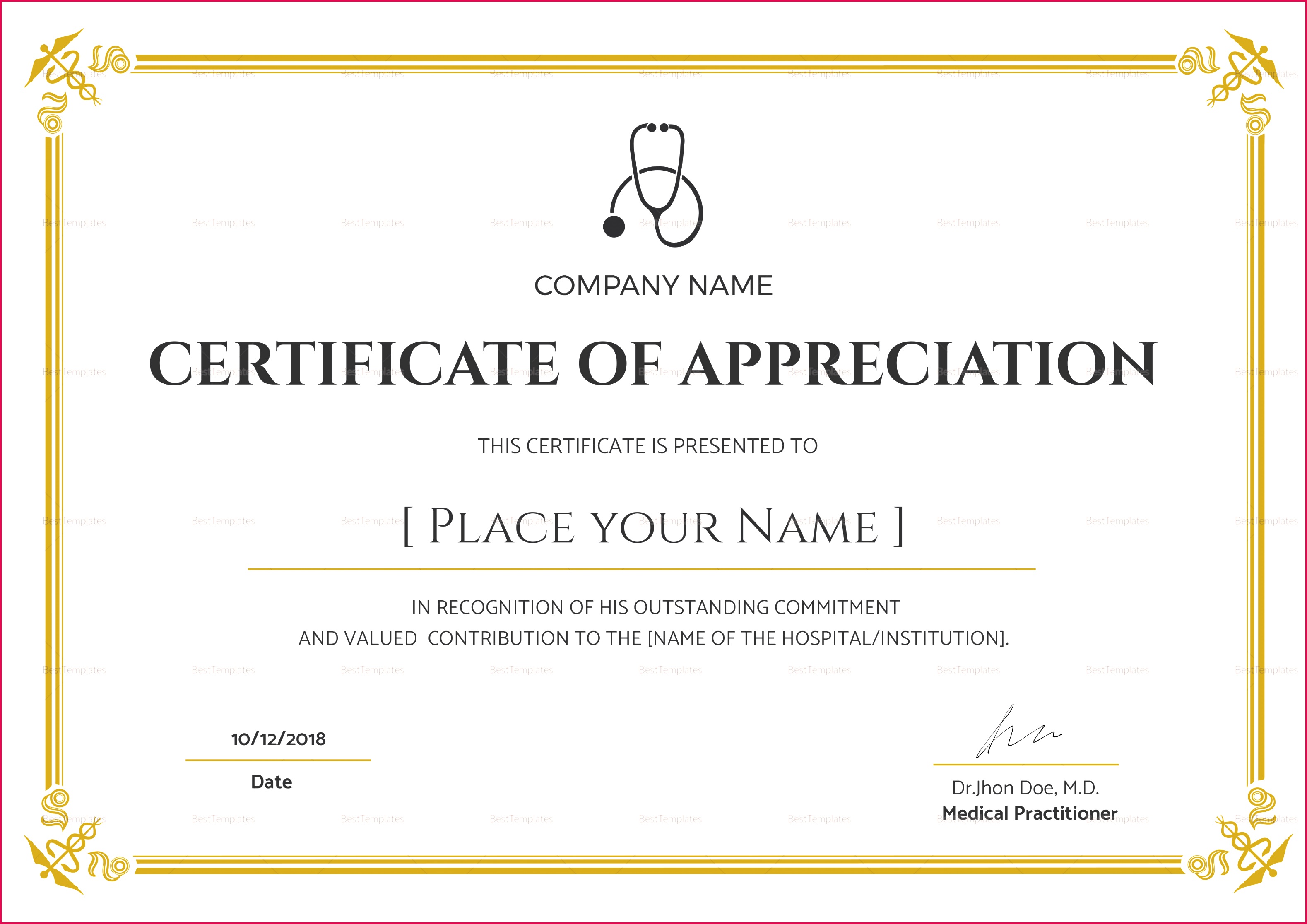 Blank Medical Certificate 01