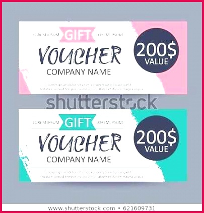 Gift Voucher Template Discount Certificate Card Design Colorful Coupon pany Stock Vector