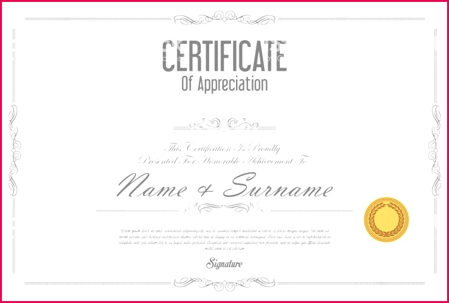 certificate or diploma retro vintage design template vector id