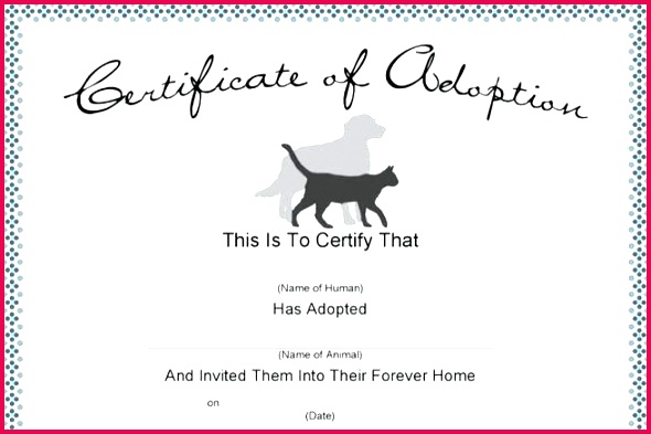 pet birth certificates adoption certificate template dog printable for microsoft word