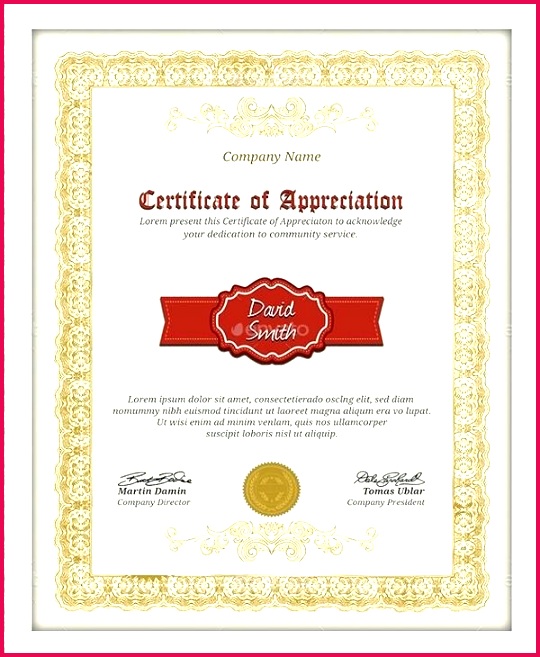 pany appreciation certificate template for employee word morale motivation