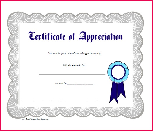 Appreciation Business Gift Certificate Word Template Free Download