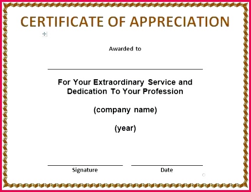employee recognition certificate