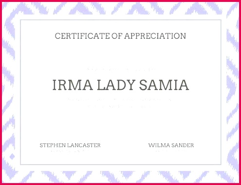 certificate of mendation template appreciation sample wording