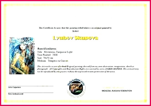 painting certificate of authenticity template artist art word c free authentication signature authenti