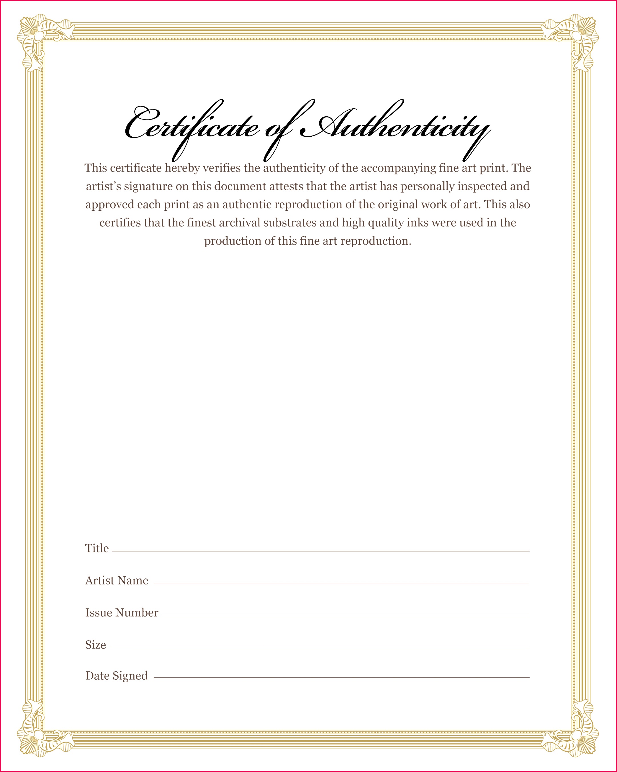 008 certificate of authenticityate free autograph best choice at authenticity template
