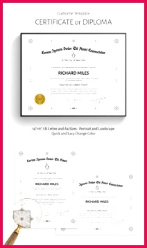 Fully editable and layered vector template of Certificate or DiplomaFEATURES PSD and AI files format