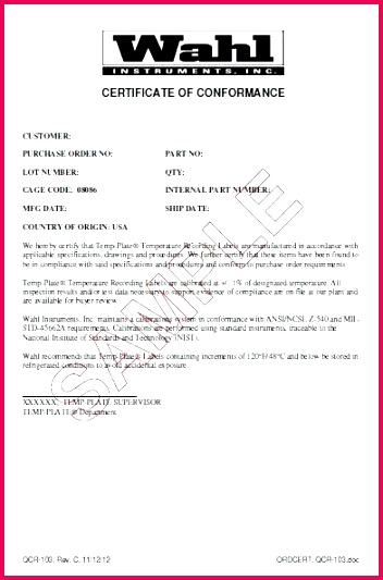 Standard Certificate Conformance Conformity Template Document 533352 standard certificate of conformance conformity template document