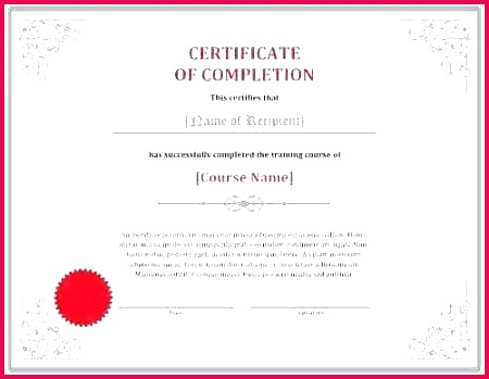 ojt template certificate pletion