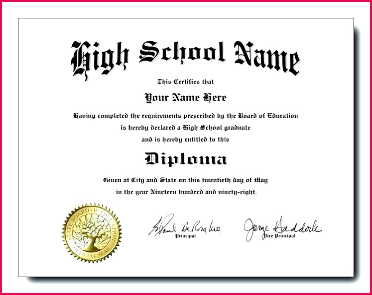 high school diploma template fake free inspirational homeschool word