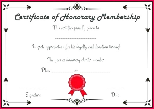 honorary member certificate template free life membership templates church of appreciation for members