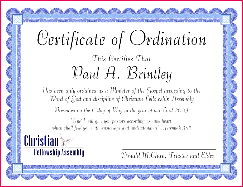4 Certificate Of ordination Deacon Template 54447 FabTemplatez