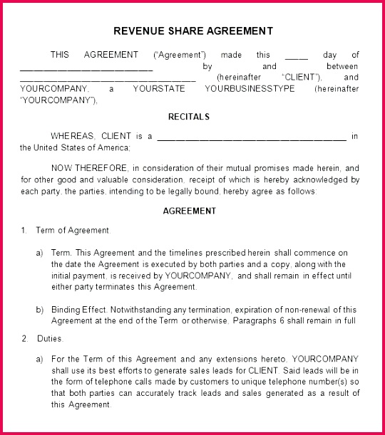 trade agreement template sample trading korea free