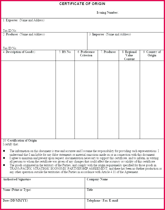 blank certificate of origin form template certificate origin template of templates ideas form printable certificate of origin form