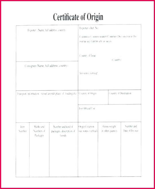 certificate of origin template 8 free printable and word certificate of origin template 8 free printable and word blank certificate of origin template