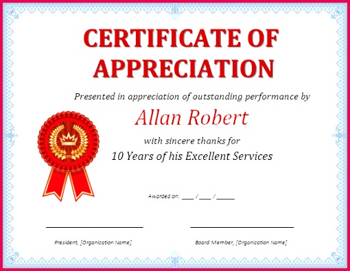 microsoft word certificate of appreciation template ms word certificate of appreciation office templates online