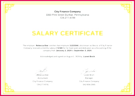 salary certificate sample doc new format employment with copy 6 of letter for service crew c