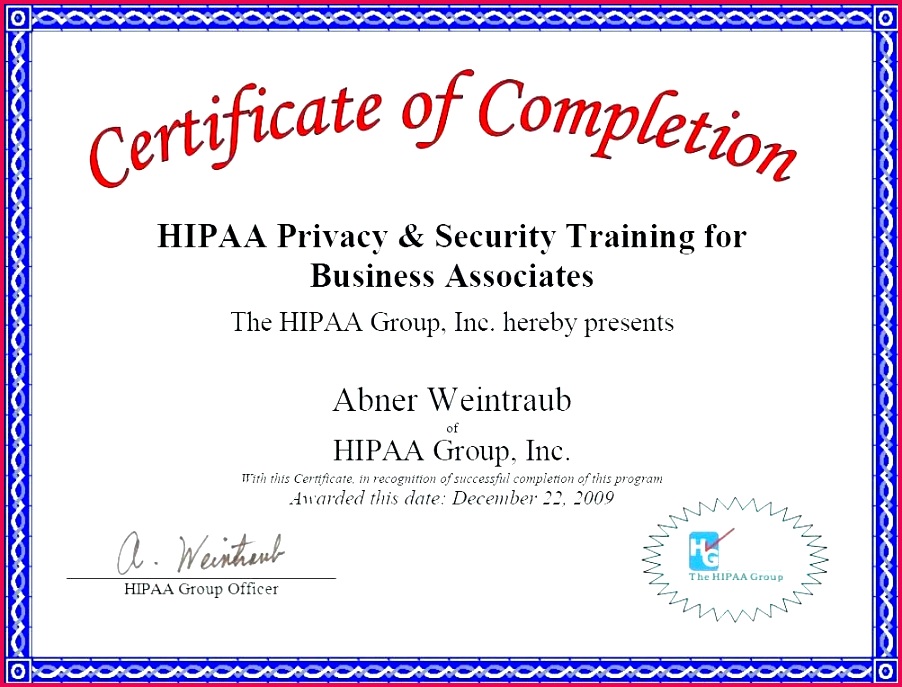 certificate training template templates word course pletion project