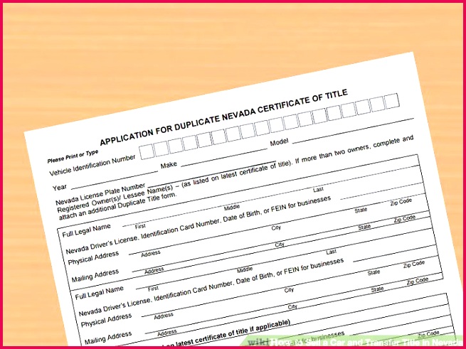 Image titled Sell a Car and Transfer Title in Nevada Step 1