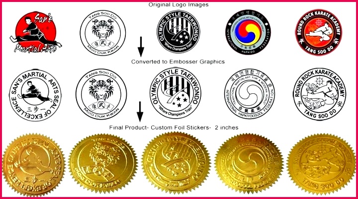 certificate seal embosser stamp template gold stickers custom foil templat