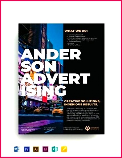 advertising agency flyer template fliers in adobe illustrator word publisher apple pages christmas indesign