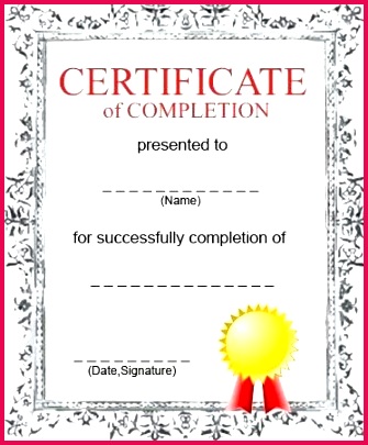 pletion certificate templates free printable of pletio