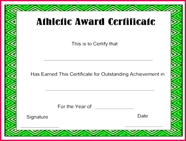 basic athletic award certificate template with green color v m d sports day templates for word efs