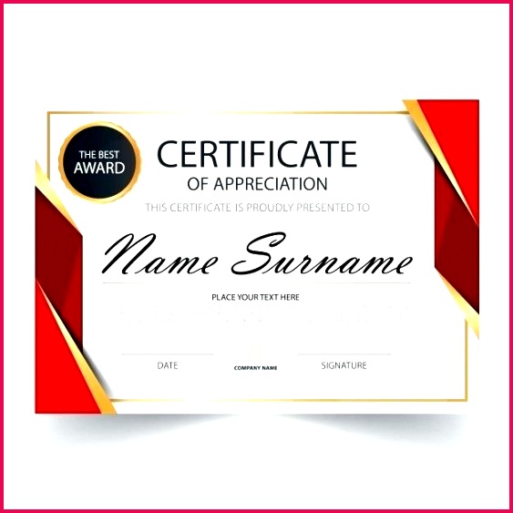 certificate design template best templates free red horizontal vector online