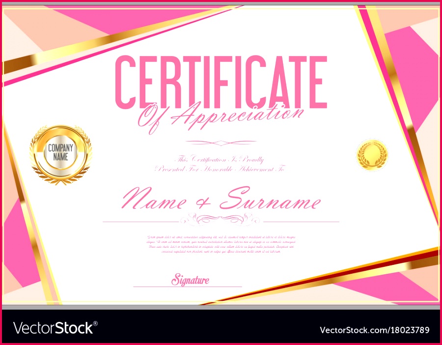certificate retro design template 03 vector