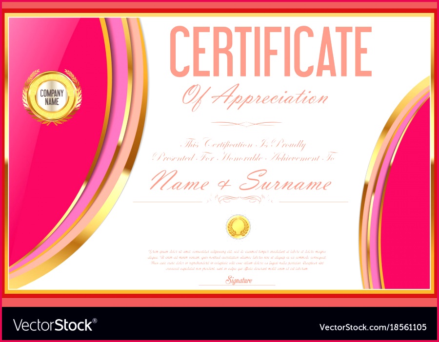 certificate template retro design 09 vector