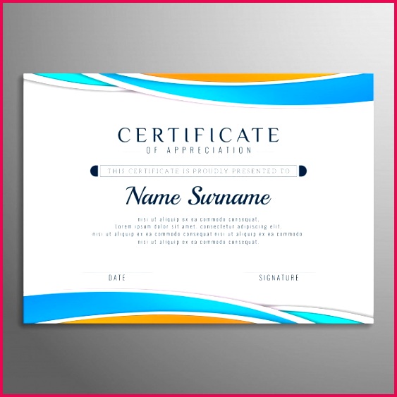 abstract wavy beautiful certificate design template 1055 5036