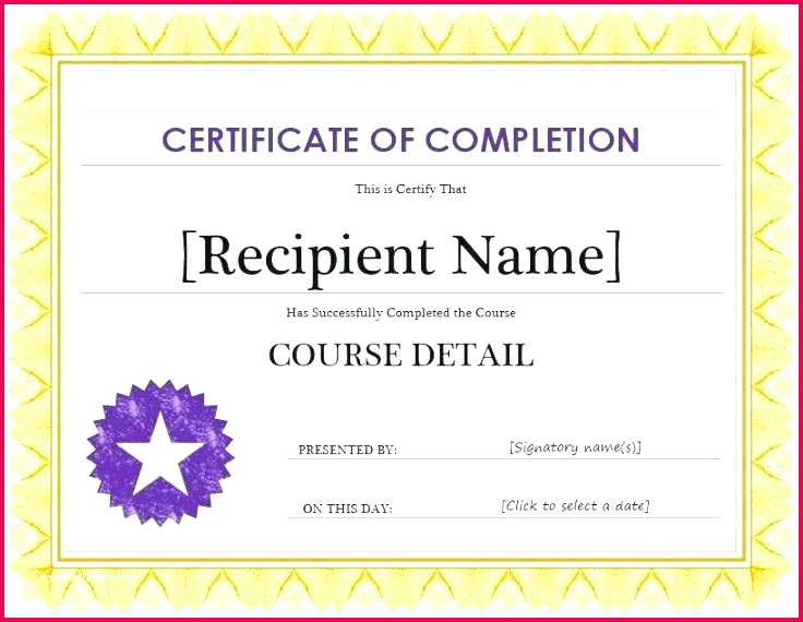 certificate template word free of printable pletion vbs