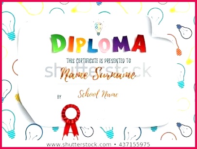 diploma template kids school preschool playschool stock vector free printable templates for certificate background illustrati