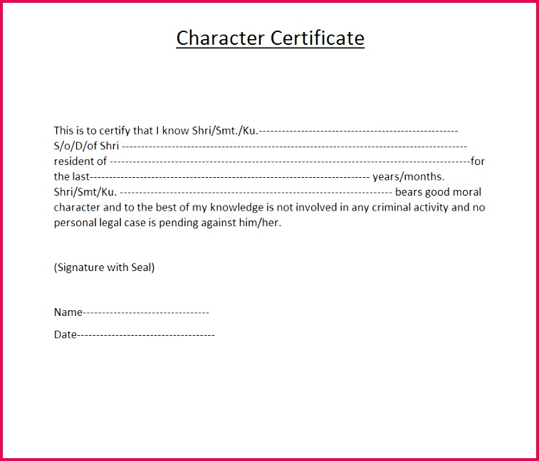 good character certificate 4