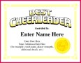 6 Cheerleader Award Certificate Templates Free