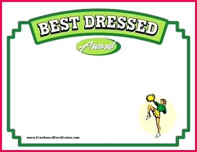 best dressed cheerleader certificate free image award certificates printable for high school students