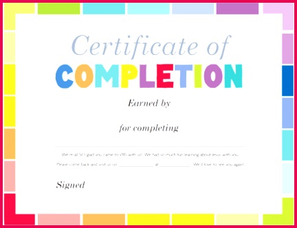 VBS Certificate of pletion large