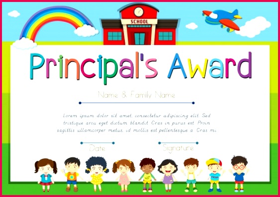 certificate template principal s award 1308 4519