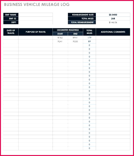 Business Vehicle Mileage Log Template Free Sign In Sheet f Report 662571 business vehicle mileage log template free sign in sheet off report