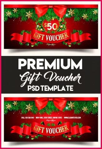 Clothing Store Gift Certificate – by ElegantFlyer 327477 Smallpreview Christmas Gift Voucher psd template
