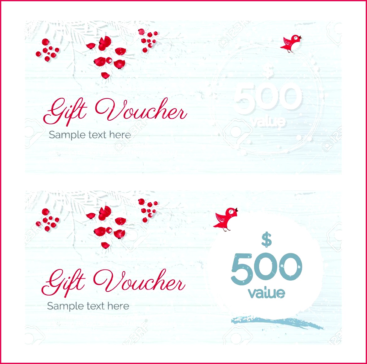 cute hand drawn christmas t voucher coupon discount t certificate template for merry christmas