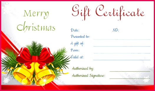 Merry Christmas Holiday Gift Certificate