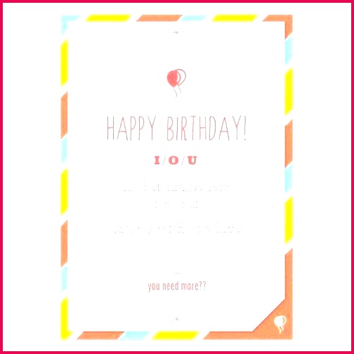 certificate template printable birthday free images of iou fun