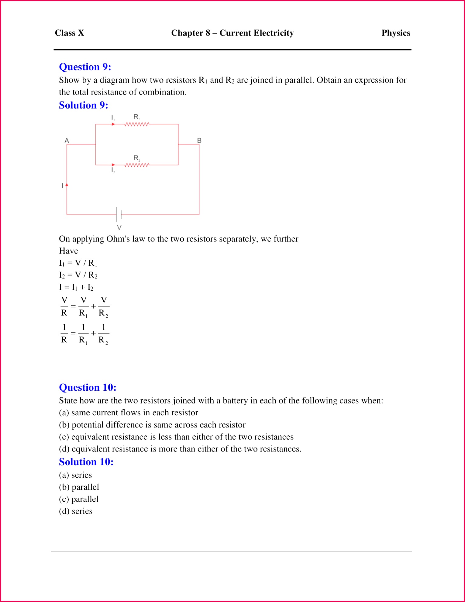 icse selina physics solutions class 10 chapter 8