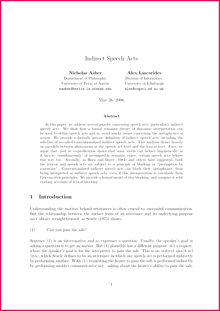 PDF Indirect Speech Acts 7651081 PDF Indirect Speech Acts
