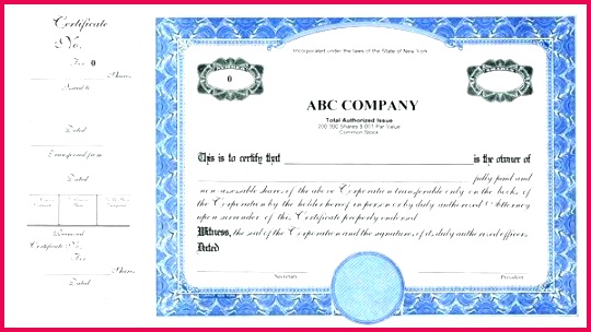 Standard Precise Blue Stock Certificate Blank Certificates Template Definition s Electronic Email Templates Ideas Stub