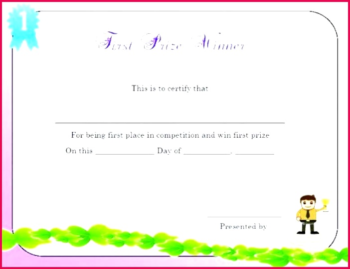 certificate templates prize winner template example for additional word contest sweepstakes t 1st place definition c exam