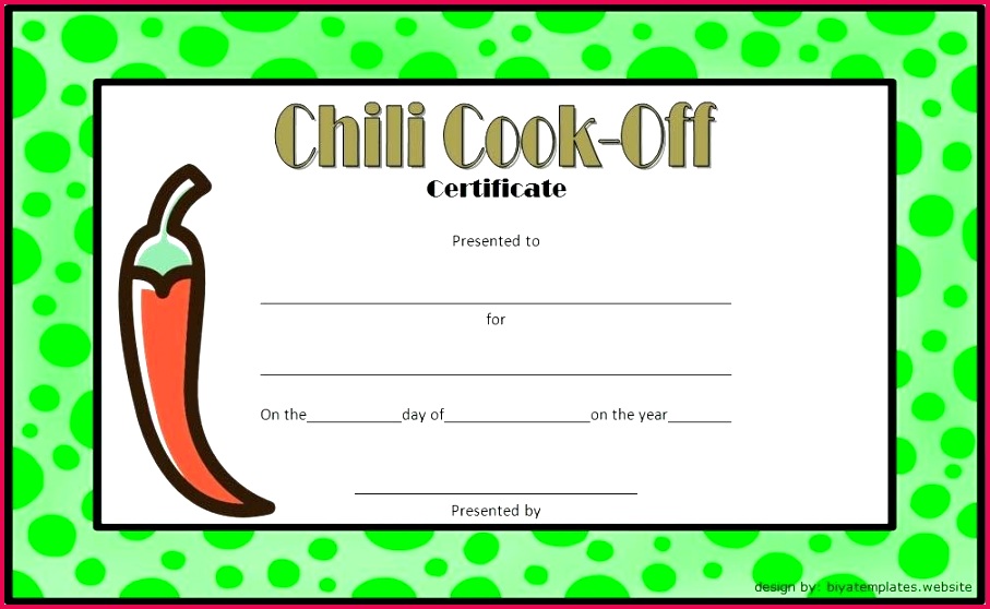 chili cook off certificate template best ideas paddle at the contest winner for of